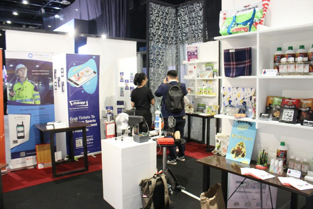 Our booth before opening